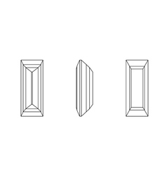 Gemstone wire frame Gemstone wire frame vector image