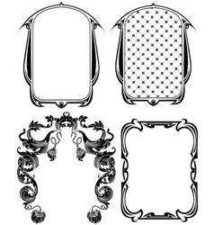 Vintage Frames Elements Set vector image