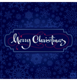 Merry christmas hand lettering vector image