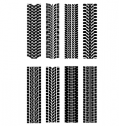 Tire shapes vector image