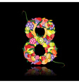 Number eight made from fruit vector image