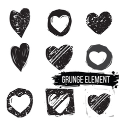 Set of abstract hearts Set of abstract hearts vector image