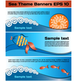 Sea theme banners vector image