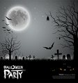 Halloween party scary background vector image