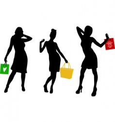 Silhouettes vector image