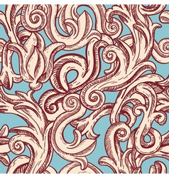 Seamless floral pattern vector image