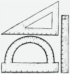 Wooden rulers vector image
