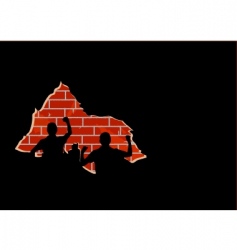 Hole in a wall vector image