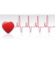 Heart and heartbeat vector image