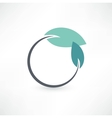 Eco symbols with leaf vector image