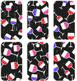 Tags with wineglasses vector image
