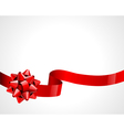 Ribbon and bow background vector image