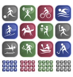 Sport buttons vector image