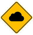 Cloud Road Sign vector image