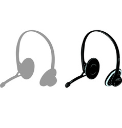 Head phones vector image