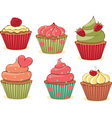 Yummy cupcakes vector image