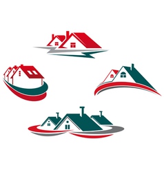 Houses and homes set for real estate business Houses and homes set for real estate business vector image