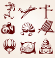 Travel icons vector image