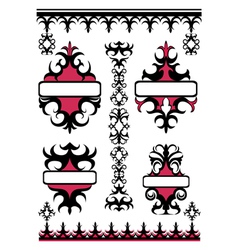 Emblem set in east style vector image