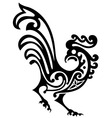 Ornamental rooster vector image