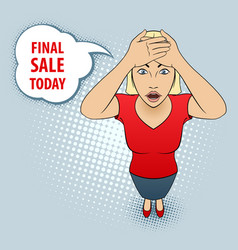 Woman gesturing vector image