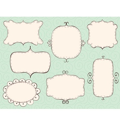 Hand drawn frames vector image