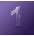 Glass number 1 vector image