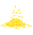Stack of golden coins vector image