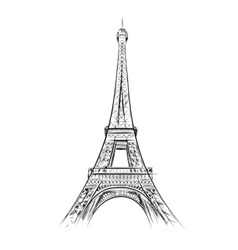 Eiffel tower on the white Eiffel tower on the white vector image