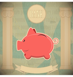 Pink piggy bank vector image