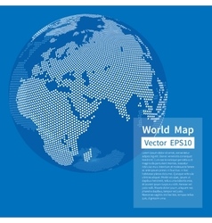 Dotted World Map Background Earth Globe vector image