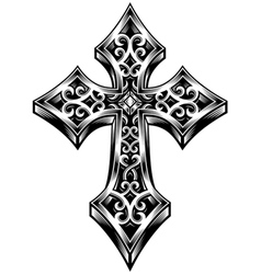 Ornate celtic cross vector image