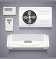Air conditioner isolated realistic vector image