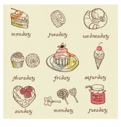Sweet dessert vector image