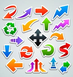 Arrow stickers vector image