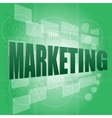 Words email marketing on digital screen - vector image