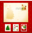 Christmas postcard vector image