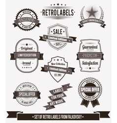 Set of vintage retro labels calligraphic elements Set of vintage retro labels calligraphic elements vector image