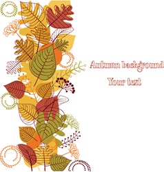 Autumn background from leaves vector image