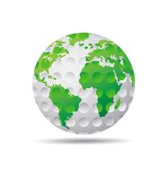 Isolated golf earth vector image