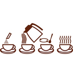 Instant Coffee Prep Icon vector image