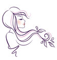 Profile women vector image