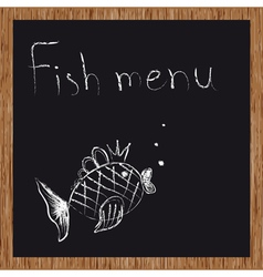Template of a fish restaurant vector image