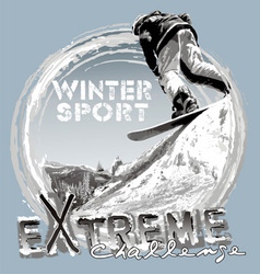 Snowboard free jump vector image