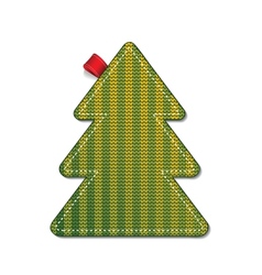 Knitted pine tree vector image