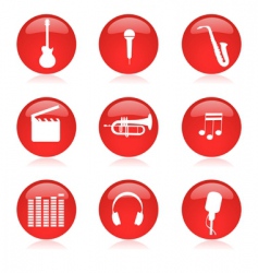 Music icon set vector image