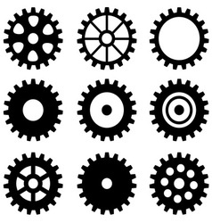 Set of gear wheels vector image