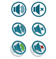 Set of simple speaker icons Set of simple speaker icons vector image