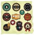 Retro grunge food labels badges vector image