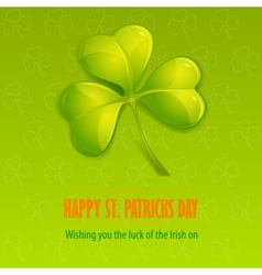 Clover on green vector image